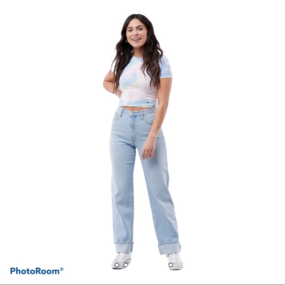 hollister dad jeans